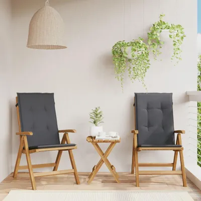 Produktbild von Gartenstühle mit Kissen 2 Stk. Massivholz Teak