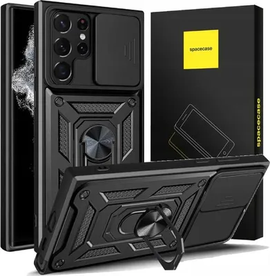 Produktbild von Spacecase Camring Galaxy S22 Ultra schwarz