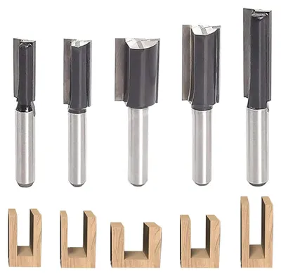 Productafbeelding van Groeffrees met 8 mm Schacht, 5 Stuks, Frezenset van Wolfraamstaal