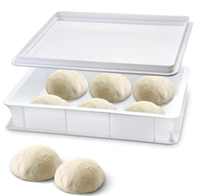 Immagine prodotto di Contenitore per impasti con coperchio - Contenitore in plastica per la conservazione degli alimenti - Contenitore per la lievitazione dell'impasto per pizza/pane - Ideale per la lievitazione - Pratico da usare - Contenitore per la lievitazione