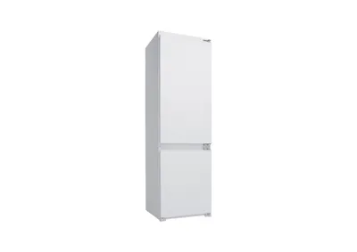 A white refrigerator with a freezer compartment below, shown against a white background.