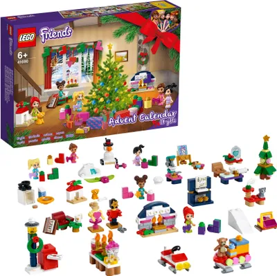 Produktbild von LEGO 41690 Friends Adventskalender 2021, Weihnachtsspielzeug für Jungen und Mädchen mit 5 Mikropuppen, Weihnachtskalender, Weihnachtsgeschenke für Kinder