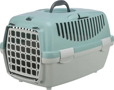 Produktbild von TRIXIE Transportbox Capri 1 & 2 - hellgrau/salbei - 32 × 31 × 48 cm