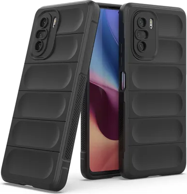 Produktbild von Xiaomi Poco F3 Hülle, Weich TPU Silikon Stossfest Anti-rutsch Schutzhülle für Xiaomi Poco F3 Schwarz