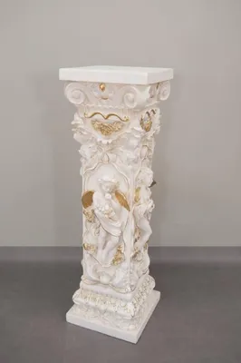 Image de Colonne décorative avec Amorette, 100 cm. Figurines, colonne, socle, support à fleurs, statue