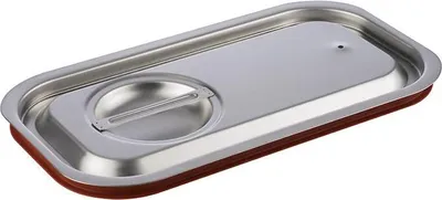 Produktbild von APS 80025 GN 1/3 Transport-Steck-Deckel, Edlestahl mit Silikondichtung für schwappsicheren Transport, 32,5 x 17,6 cm