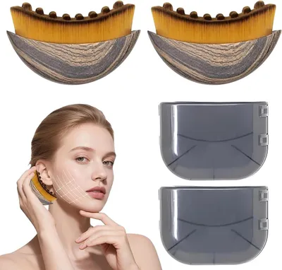 Imagen del producto de Cepillos de limpieza facial con drenaje linfático, 2 unidades, con cerdas suaves, para una limpieza delicada