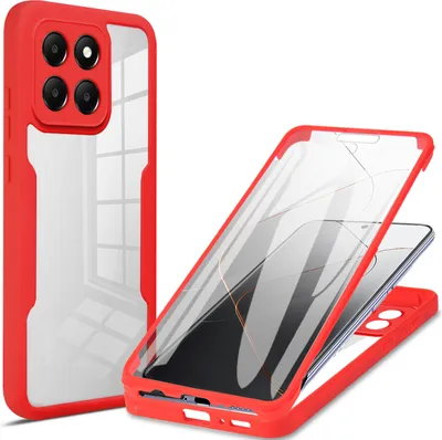 Produktbild von Für Xiaomi 14T Pro Full Cover 360 Grad Acrylic Hybrid TPU Schutz Hülle Case Rot