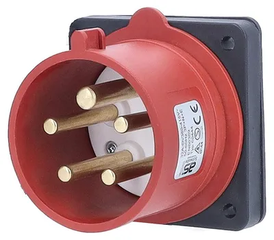 Produktbild von as-Schwabe CEE-Anbaustecker 400V 32A 5-polig mit Dichtungsring IP44