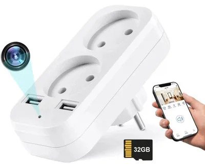 Image de Mini Caméra Adaptateur double iUni AD1, Wi-Fi, 32 Go, Full HD, Visualisation en direct sur téléphone