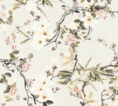 Produktbild von Michalsky Living Blumentapete Dream Again florale Tapete Vliestapete beige grün grau rosa 10,05 m x 0,53 m