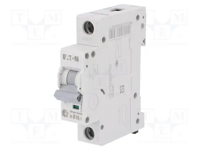 Image de 1 x Disjoncteur : B HN-B16/1, protection contre les surintensités, conforme à la norme DIN 230/400VAC, 1 pôle, 16A