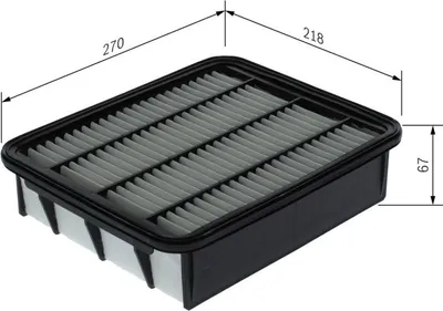 Produktbild von BOSCH F 026 400 740 Luftfilter für TOYOTA LAND CRUISER 150 (KDJ15, GRJ15)