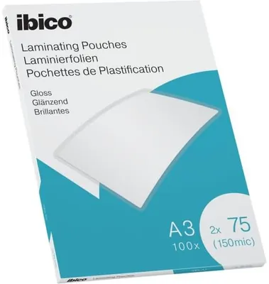 Zdjęcie produktu dla Ibico 627319, Połysk, A3, 303 mm, 426 mm, 100 szt.