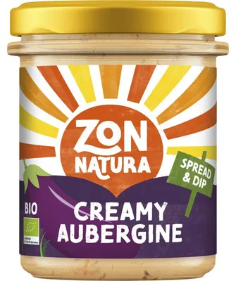 Produktbild von Zonnatura Aubergine Cremiger Aufstrich 175g – Veganer, natürlicher Brotaufstrich
