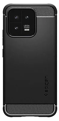 A black phone case with a camera cutout is shown from the back.