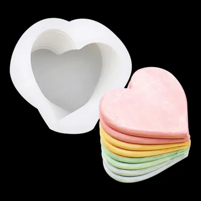 Immagine prodotto di Solidchoice - Stampa in silicone a forma di cuore per candele, ideale per decorazioni creative