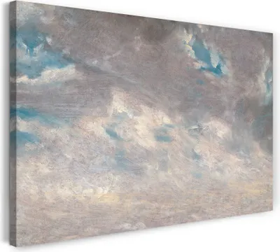 Produktbild von Leinwandbild (60x40cm): John Constable - Wolkenstudie 3, echter Holz-Keilrahmen inkl. Aufhänger, handgefertigt in Deutschland