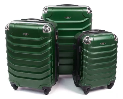 Produktbild von RGL 730 Hartschale Reisekoffer Kofferset Trolley-set abnehmbare Räder ABS 3 teilig 3in1 Koffer XXL XL L Grün