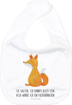 Produktbild von Mr. & Mrs. Panda Lätzchen Einhorn Fuchs - Weiß - Geschenk, Für Babys, Sabber, Unicorns, Einhörner, Schlabberlatz, Unicorn, Babylätzchen, Fuchshörnchen, Füchse