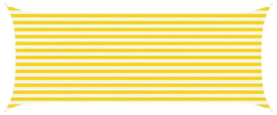 Image de vidaXL Tente d'ombrage jaune et blanche 5 x 2 m 100 % polyester Oxford
