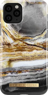 Imagen del producto de IDEAL OF SWEDEN, funda rígida con diseño de mármol para iPhone 11 Pro, color dorado