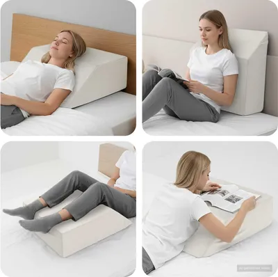 Produktbild von "Schlussverkauf" moderne Beinkissen - für jedes Schlafzimmer - Uni Weiß 63x52x19,5 cm  C17345