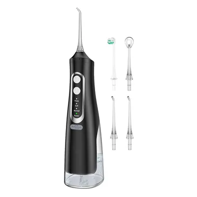 Produktbild von Elektrische Munddusche,Kabellos Zahnreiniger mit  3 Düsen,4 Reinigungsmodi, 310 ml Wassertank, IPX7 wasserdicht, 1500 mAh Akku, Typ-C Ladung