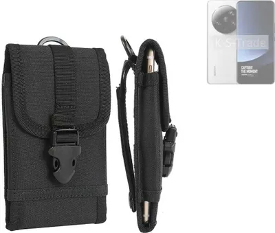 Produktbild von K-S-Trade Holster Handy Hülle kompatibel mit Xiaomi 13 Ultra Holster Handytasche Gürtel Tasche Schutz Hülle Robust Outdoor schwarz