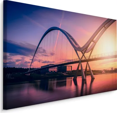 Produktbild von Fabelhafte Canvas LEINWAND BILDER 40x30 cm XXL Kunstdruck Infinity Bridge Britanien