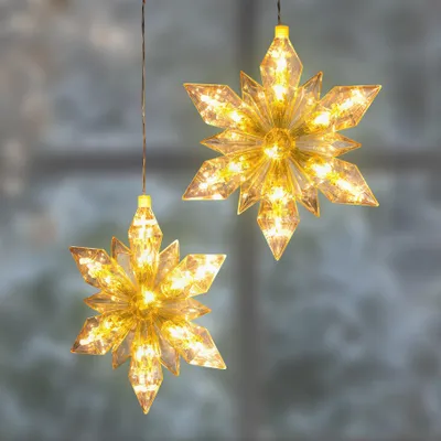Produktbild von 2er Set LED Weihnachtssterne ca. 23,5 cm
