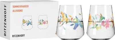 Produktbild von Ritzenhoff Allroundgläser 2er Set Sommerrausch 003 004, August Loibner F25, Kristallglas, 500 ml, 2842002