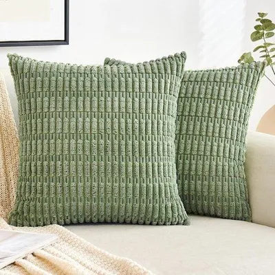 Obrázok produktu pre Ibenzoa® Sada 2 vankúšových poťahov 40 x 40 cm – Poťahy z tkaniny s textúrou, s nenápadným zipsom, vhodné do obývačky a spálne