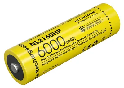 Zdjęcie produktu dla Nitecore NL2160HP 21700 - Akumulator litowo-jonowy 6000mAH z natężeniem do 20A