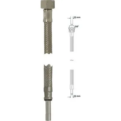 Produktbild von Anschlussrohr-flex.300 mmchrom Überwurfmutt. 1/2\"