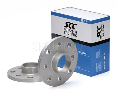 Obrázek produktu pro Rozšiřovací podložky SCC 10mm 4/100*4/114,3 - 60,1 mm, 12205E elox šedé