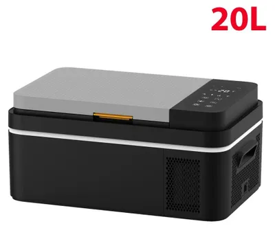 Image de Glacière de voiture portable - 20L, réfrigérateur/congélateur à compresseur - de -20°C à +20°C - 12/24V DC et 100–240V AC - Contrôle via application - Idéale pour le camping