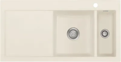 Produktbild von Flächenbündige Spüle MERA 100 F Jasmin Becken rechts - Handbetätigung