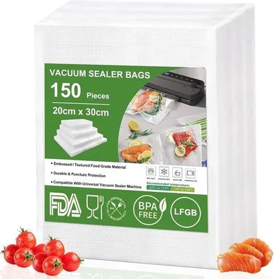 Obrázek produktu pro Vakuové sáčky, rozměr 20 x 30 cm, balení 150 kusů, bez BPA, vhodné pro potraviny – Luxento