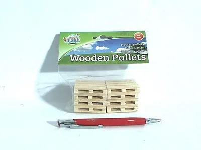 Image de Kit de palettes en bois Van Manen 8 pièces 5x3,8x1cm à l'échelle 1:32