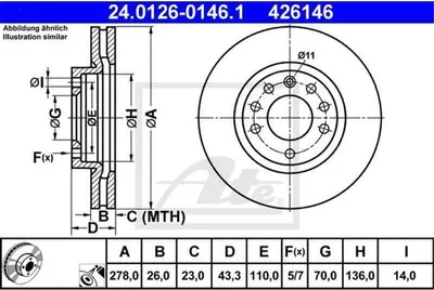 Zdjęcie produktu dla Tarcza Hamulcowa Opel Przód Corsa 1,4/1,7 Cdti 06-14