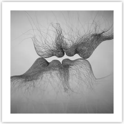 Produktbild von Poster - Poster ohne Rahmen - Kuss Liebe Paar - 50x50 cm - Wand Bild - Wanddeko - Wandbilder - Kunstposter - Wandposter - Bilder - Kunstdruck - Wanddekoration - Wandbild - P2XAC50x50-4967
