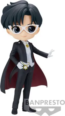 A figurine of Tuxedo Mask from Sailor Moon.