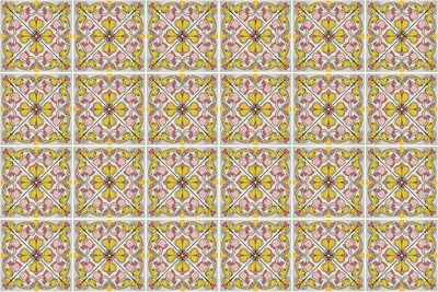 Produktbild von Fliesenaufkleber 15x15 cm – 24 Stück – Selbstklebend – Wasserfest – Pflegeleicht – Hitzebeständig – Für Küche & Bad – Pastellfarbene Fliesen