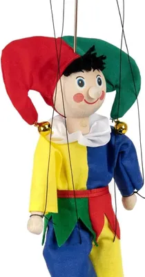 Produktbild von Marionette Clown 20 cm, Holz-Marionette, Dekoartikel