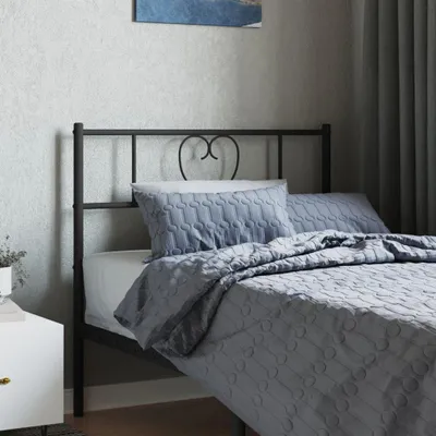 Produktbild von Kopfteile und Fußteile für Betten aus Metall in Schwarz, 90 cm