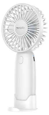 Zdjęcie produktu dla Yesido Mini wentylator YF15 wentylator podstawką 3 prędkości, 1200 - czarny