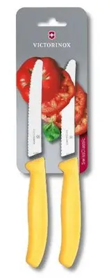 Produktbild von Victorinox Swiss Classic Tomaten-/Tischmesser – 2 Stück – gezahnte Klinge 11 cm