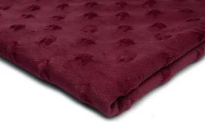 Produktbild von Minkee Fleece Knit mit Sternprägung Bordeauxrot 50 x 155 cm