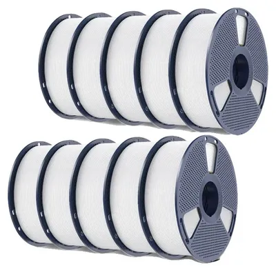 Image de Filament 3D, matériau ABS, compatible avec les imprimantes FDM, blanc, 10 kg